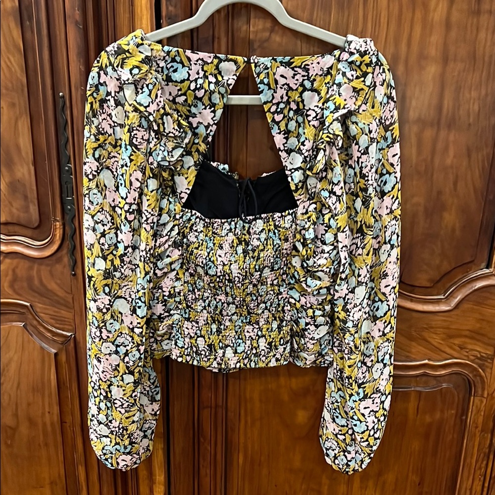 Free People Floral Print Women's Top - Multicolor - Picture 5 of 6
